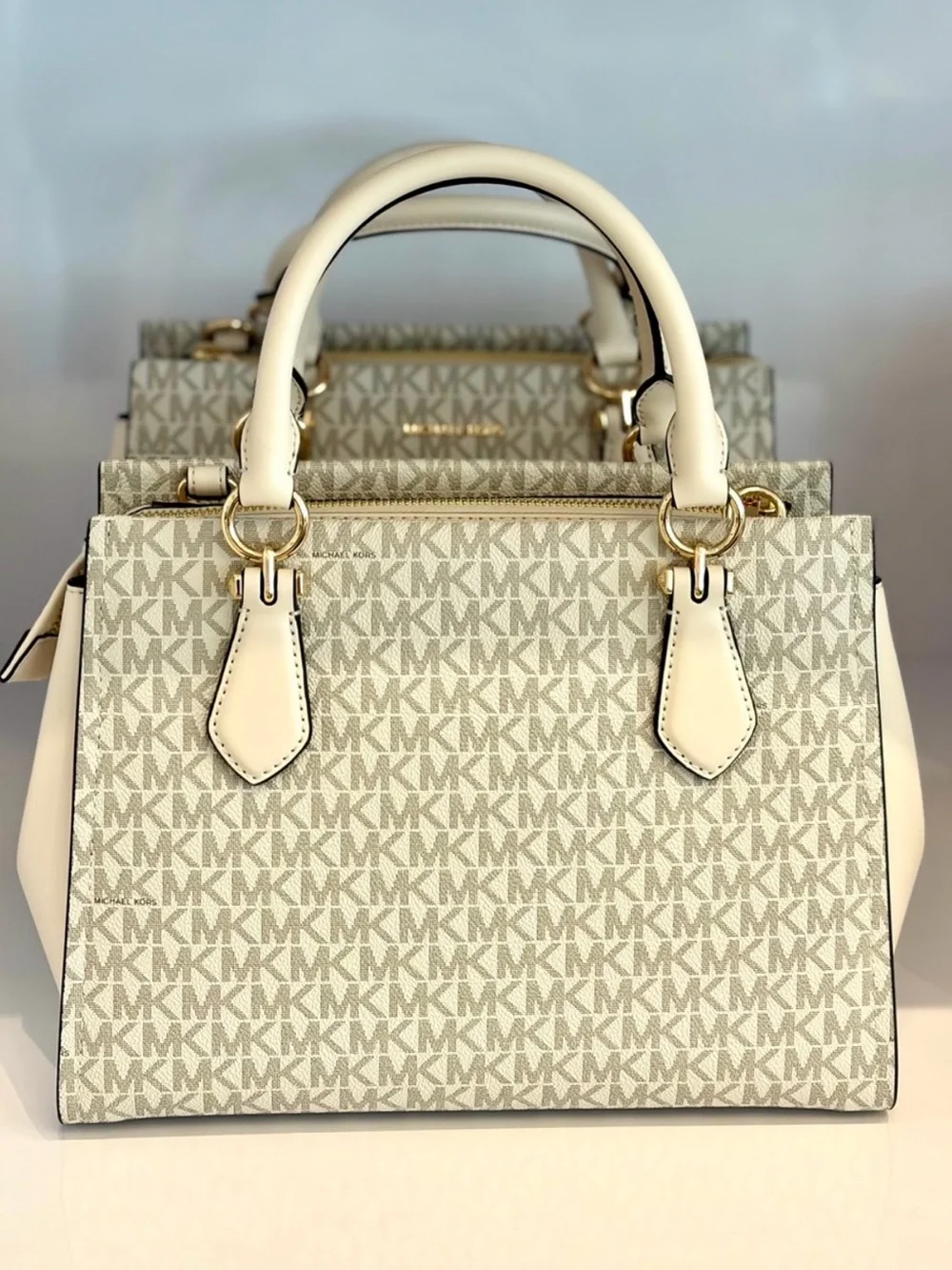 MICHAEL KORS Marilyn Md Embellished Signature Logo Satchel Crossbody